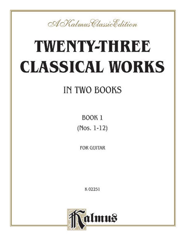 Twenty-three Classical Works for Two Guitars, Bk 1